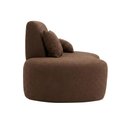 Ver imagem 5 de Sofá 2 Lugares Orgânico Curvo Sala de Estar Living 153 x 80 Pequeno com 3 Almofadas Casa Lar Cor: