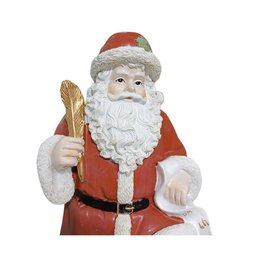 Papai Noel de Resina Vermelho com Verde 24,5x11cm Florarte - 4