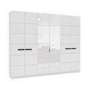 Ver imagem 2 de Guarda-roupa Casal Lisboa 6 Portas 4 Gavetas com Espelho Branco - Politorno