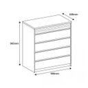 Ver imagem 4 de Cômoda 5 Gavetas com Organizador Premium Casa D