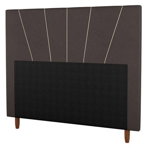 Cabeceira Solteiro 90cm Suede Marrom