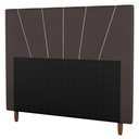 Ver imagem 1 de Cabeceira Solteiro 90cm Suede Marrom