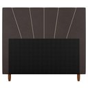 Ver imagem 4 de Cabeceira Solteiro 90cm Suede Marrom