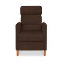 Ver imagem 4 de Poltrona Amamentação Reclinável Gisele - Poltrona Confortável para Leitura e Descanso - Marrom