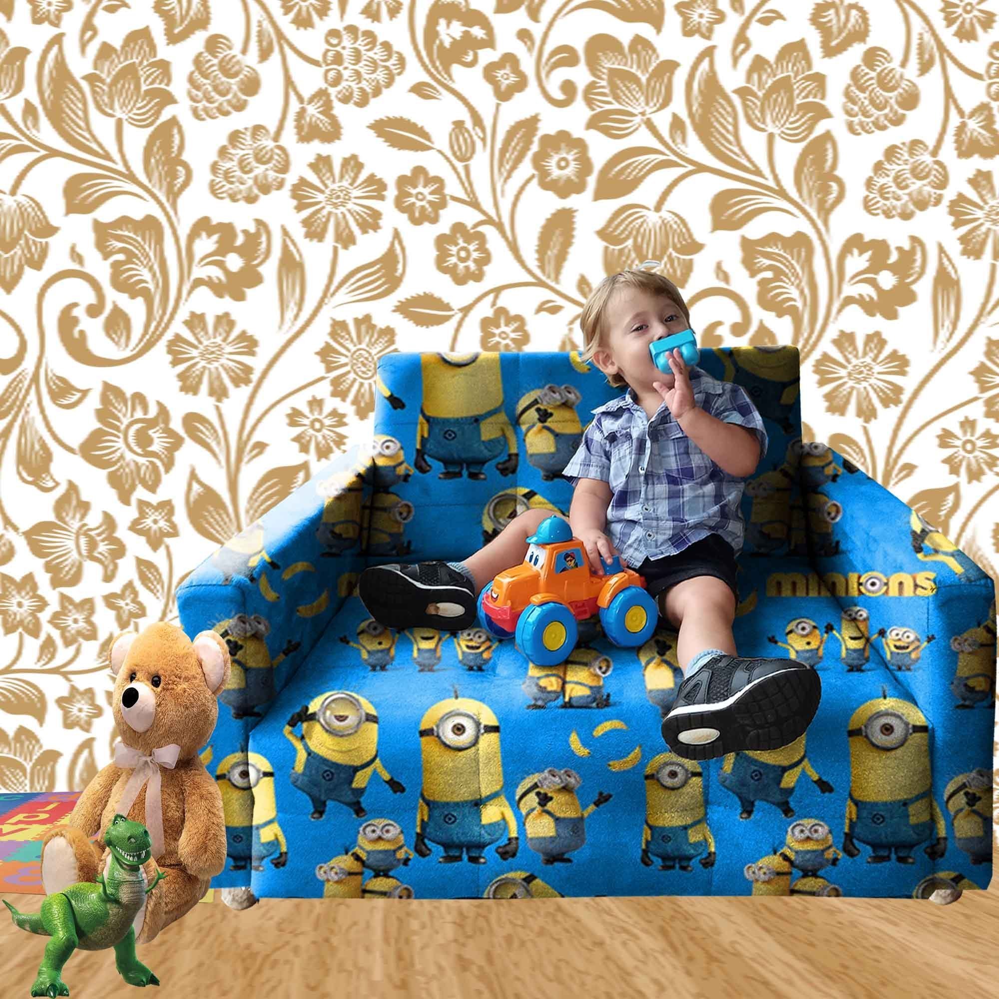 Poltrona Sofa Dois Lugares Infantil Dino  Quarto Sala Minions - 3