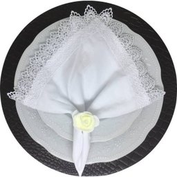 Porta Guardanapo Botão de Rosa EVA (Branco Neve) - 4 unidades - 6