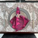 Ver imagem 2 de Kit 6 Guardanapo em Jacquard Pink e Preto 40x40cm