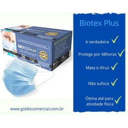 Mascara Antiviral Que Elimina Vírus - Temos Anvisa E Unicamp - azul ou branca - 2