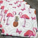 Ver imagem 3 de Kit 4 Guardanapo de Tecido Flamingo Abacaxi 40cmx40cm