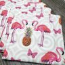 Kit 4 Guardanapo de Tecido Flamingo Abacaxi 40cmx40cm - 3