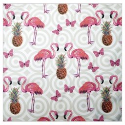 Kit 4 Guardanapo de Tecido Flamingo Abacaxi 40cmx40cm - 1