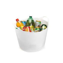 Balde Flexivel Cesto Multiuso Branco Roupa Brinquedos 25l - 3
