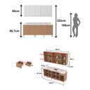 Ver imagem 7 de Cozinha Compacta 4 Peças com Armário e Balcão com Tampo Multimóveis CR20448