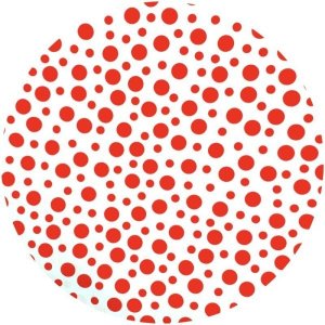 Kit 4 Capas para Sousplat Poá Divertida Branco Vermelho 35cmx35cm