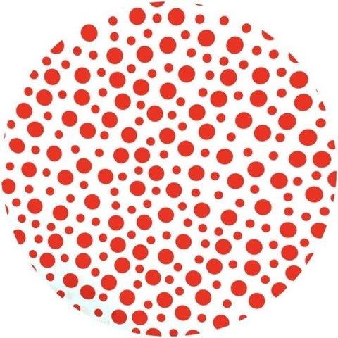 Kit 4 Capas para Sousplat Poá Divertida Branco Vermelho 35cmx35cm