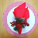 Ver imagem 3 de Kit 4 Capas para Sousplat Xadrez Vermelho Branco 35cmx35cm