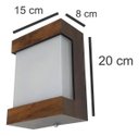 Ver imagem 2 de Arrandela para Paredes Moderna de MDF 20 cm Estrutura Imbuia  40120
