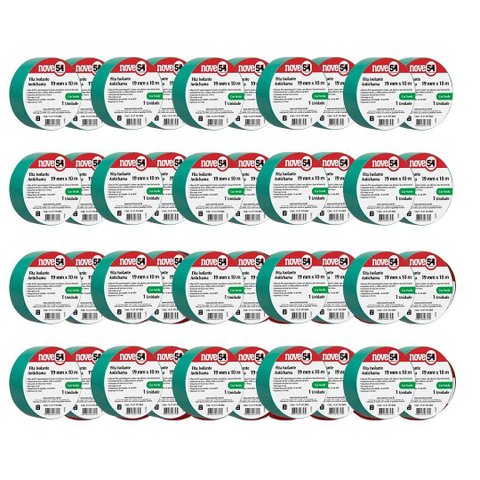 Kit Atacado 40 Fita Isolante 19mmx10m Verde 954