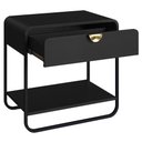 Ver imagem 6 de Mesa de Cabeceira 1 Gaveta Organica 60 Cm 28061 Artesano Nero Preto