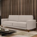 Ver imagem 2 de Sofá 3 Lugares Sala Estar Living 214cm Zaire M22 Linho Areia - Mpozenato
