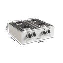 Ver imagem 3 de Fogão Portátil 4 Bocas Braslar Asiático com Mesa Inox Branco