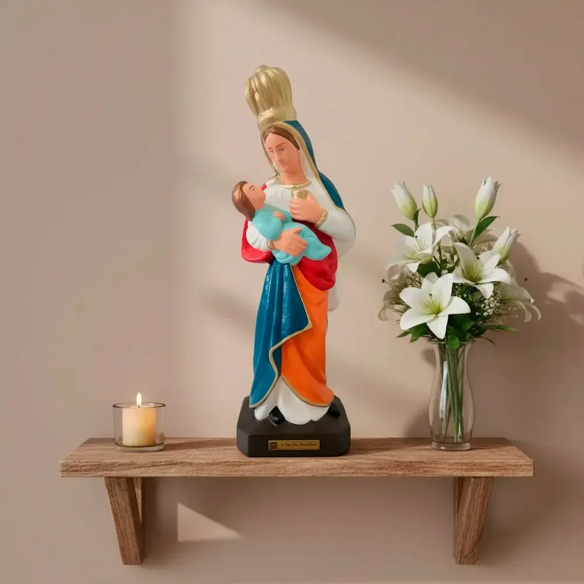 Ver imagem 2 de Imagem de Nossa Senhora Dos Remédios de Borracha Inquebrável - 42 cm