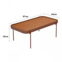Ver imagem 3 de Mesa de Centro Sala de Estar Melin P 87x44 Nature com Pes Metal Cobre