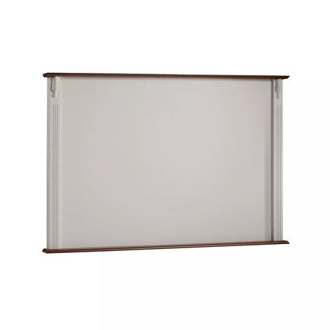 Painel de Tv para Sala 120cm Clássico 50506 Linz Móveis - Off White/imbuia Glazer