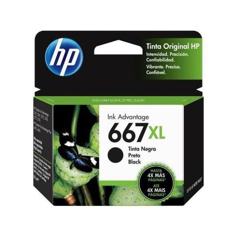 Cartucho de Tinta HP 667XL Preto Advantage de Alto Rendimento Original - Hp 2776 Hp 2376