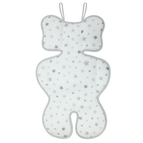 Almofada para Bebê Conforto, Carrinho de Bebê, Cinza, Clingo