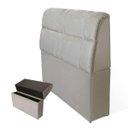 Ver imagem 1 de Cabeceira Imperador Para Cama Box King Size 195cm Suede - Renascer Decor:Bege