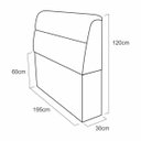 Ver imagem 4 de Cabeceira Imperador Para Cama Box King Size 195cm Suede - Renascer Decor:Bege