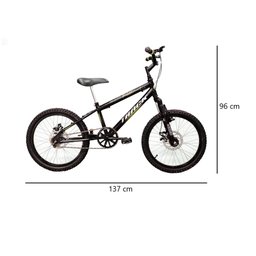 Bicicleta Infantil Passeio Aro 20 Cesta Cobre Corrente Freio À Disco Mecânico Aço Preto - 2