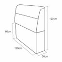 Ver imagem 4 de Cabeceira Imperador Para Cama Box Solteiro 120cm Suede - Renascer Decor:Cinza