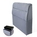 Ver imagem 1 de Cabeceira Imperador Para Cama Box Solteiro 120cm Suede - Renascer Decor:Cinza