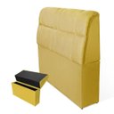 Ver imagem 1 de Cabeceira Imperador Para Cama Box Solteiro 120cm Suede - Renascer Decor:Amarelo