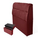 Ver imagem 1 de Cabeceira Imperador Para Cama Box Solteiro 120cm Suede - Renascer Decor:Bordo