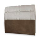 Ver imagem 2 de Cabeceira Imperador Para Cama Box Solteiro 120cm Suede - Renascer Decor:Bege / Marrom