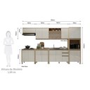 Ver imagem 3 de Cozinha Modulada Completa 7 Peças com Vidro e Tampo Brise Luciane Móveis