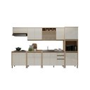 Ver imagem 1 de Cozinha Modulada Completa 7 Peças com Vidro e Tampo Brise Luciane Móveis