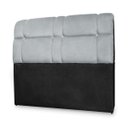 Ver imagem 2 de Cabeceira Imperador Para Cama Box Solteiro 100cm Suede - Renascer Decor:Cinza / Preto