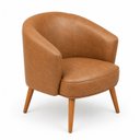 Ver imagem 2 de Poltrona Decorativa Linho Premium Base Madeira Maciça Luiza