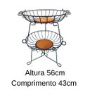 Ver imagem 3 de Fruteira 2 Andares Redonda Grande:preto
