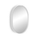 Ver imagem 2 de Espelho Decorativo Oval Com Moldura Branca 50x40cm