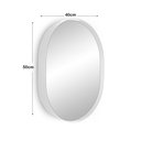 Ver imagem 3 de Espelho Decorativo Oval Com Moldura Branca 50x40cm