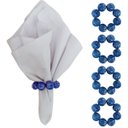 Ver imagem 1 de Maison Charlo Kit 4 Argolas de Guardanapos Mística do Oriente Azul