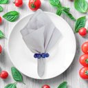 Ver imagem 5 de Maison Charlo Kit 4 Argolas de Guardanapos Mística do Oriente Azul