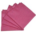 Ver imagem 1 de Kit 4 Guardanapos de Tecido Algodão Poá Pink 39cmx39cm