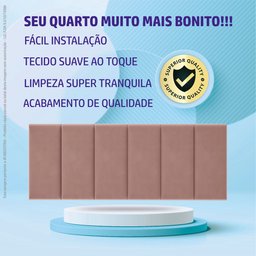 Cabeceira Painel Estofada para Cama Casal 1,40 - 5