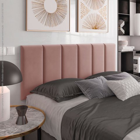 Cabeceira Painel Estofada para Cama Casal 1,40
